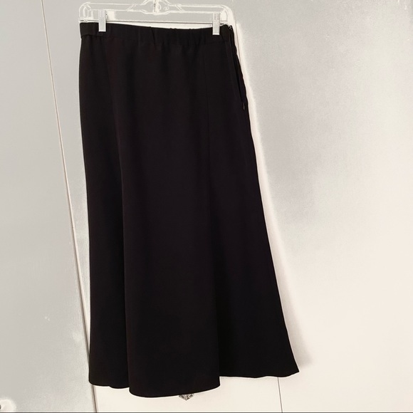 Asos Black Midi Skirt Size Medium 8 A Line Monki - Picture 4 of 4